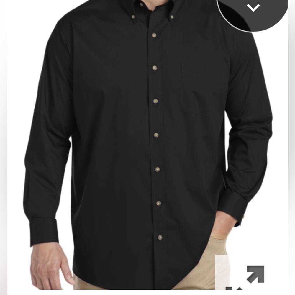 NWT HARBOR BAY EASY CARE BLACK SPORT SHIRT❤️❤️❤️❤️